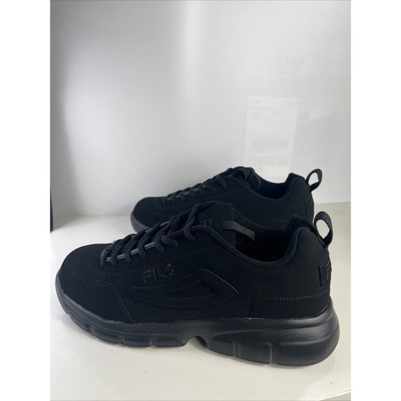 FILA DISRUPTOR SE 1SX60023-001 TRIPLE BLACK ATHLETIC MEN SHOES SNEAKER - Picture 2 of 9